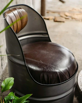 fauteuil-baril-metal-mat-cuir-marron4_ed