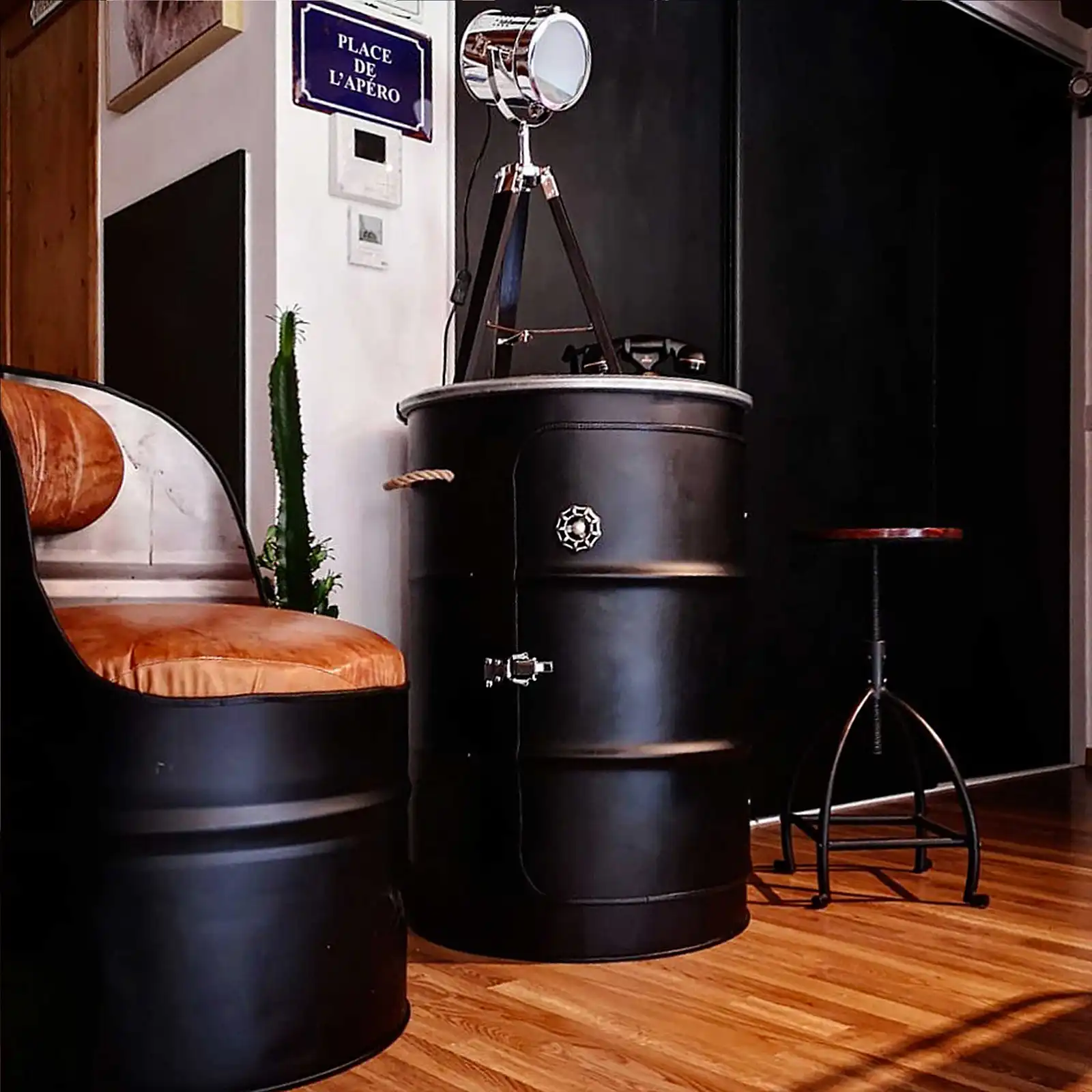 Thumbnail: Bar bidon recyclé - noir mat